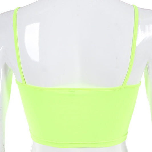 Fluorescent short cropped camisole