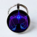Twelve Constellation 25mm Time Gem Metal Keychain