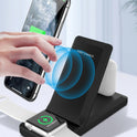 Folding three-in-one multifunctional wireless charger