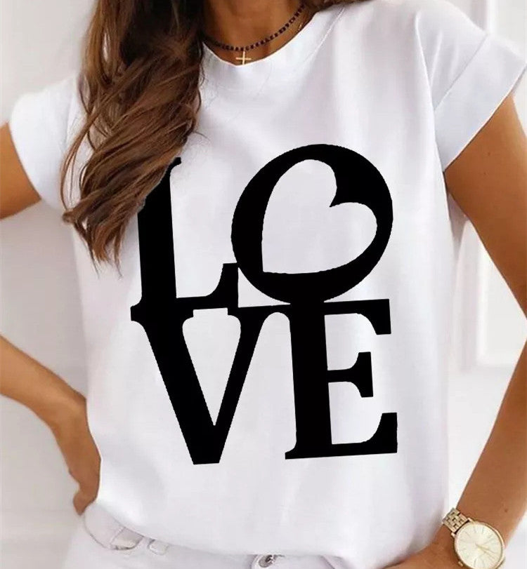 Valentine's Day Gift T Shirt Print Casual