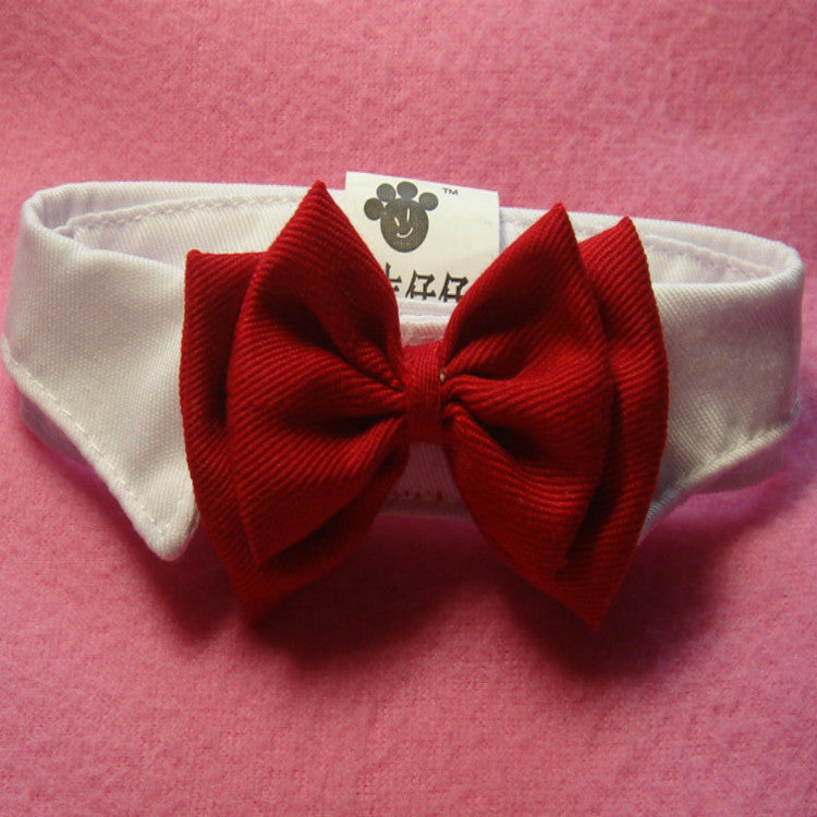 Pet Collar Pet Supplies Red Butterfly Festival Cotton Tie