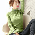 Half High Collar Plush Bottom Coat for Women's Autumn and Winter New Korean Version With White Long Sleeve T-shirt for Women