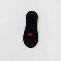 Heart Print Women's Socks Love Invisible Boat Socks Silicone Non-slip Short Socks