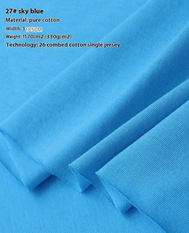 Summer Xinjiang Cotton Knitted Plain Cloth Doll Clothes Short-sleeved T-shirt Thin Jersey Spring Flower Bed Cover