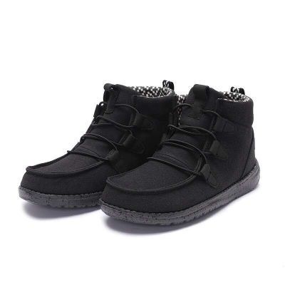 Canvas shoes flat ankle boots