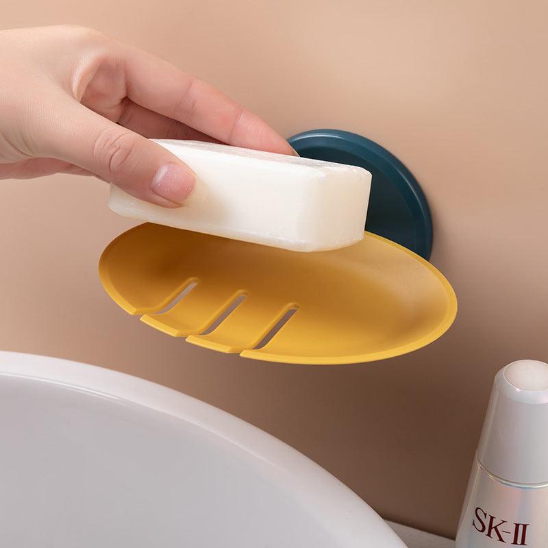 Practical Ideas Single Layer Plastic Soap Dish Wall Hanging Punch-free
