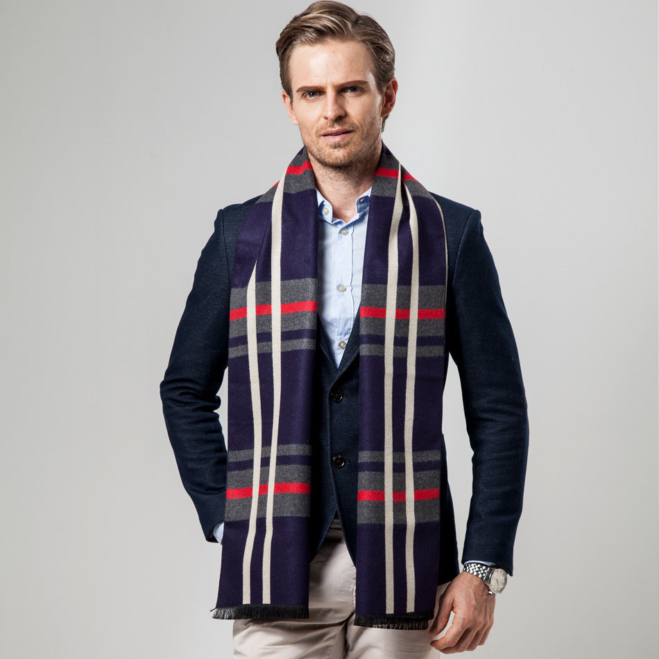 Classic vertical striped plaid casual collar