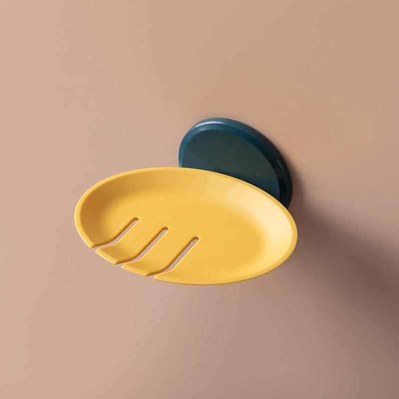 Practical Ideas Single Layer Plastic Soap Dish Wall Hanging Punch-free