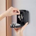 Wall Mounted Key Safe, 4 Combination Key Safe Outdoor Security Key Lock Box