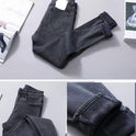 Women's Stretch High Waist Thickened Warm And Velvet Jeans