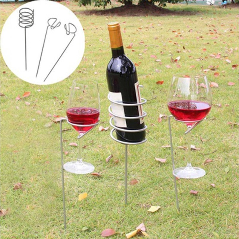 Outdoor Wine Holder Stake Set