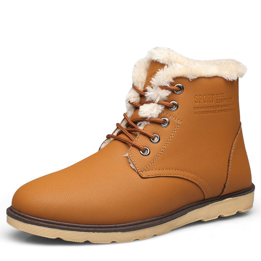 Men's high top and cashmere Martin boots