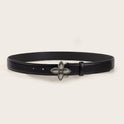 Metal Flower Snap Belt Simple Retro Women's Belt