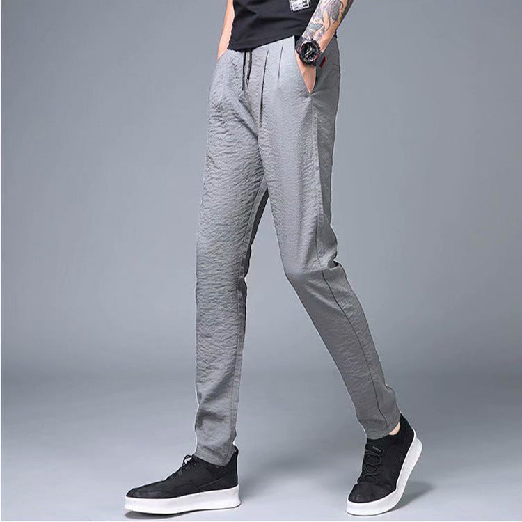 Ice silk summer long pants men