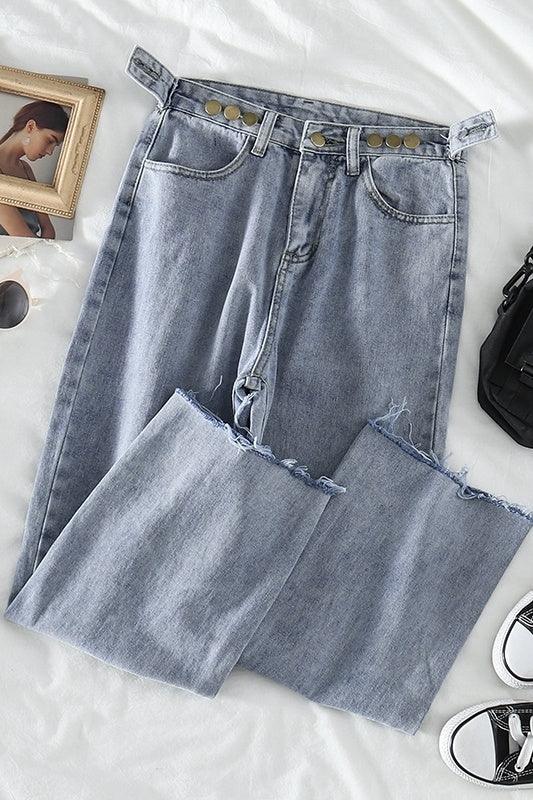 New Jeans Women's Loose Straight Leg Pants Net Red Wild Wide Leg Pants High Waist Old Pants