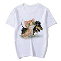 Cute Cartoon Animal Print Short Sleeve T-Shirt For Lovers