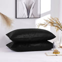 Simple Pillowcase Satin Imitation Silk Pure Color Bedding