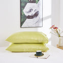 Simple Pillowcase Satin Imitation Silk Pure Color Bedding