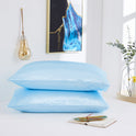 Simple Pillowcase Satin Imitation Silk Pure Color Bedding