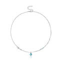 Pendant Fashion Cross Clavicle Chain Simple European And Beautiful Turquoise Necklace