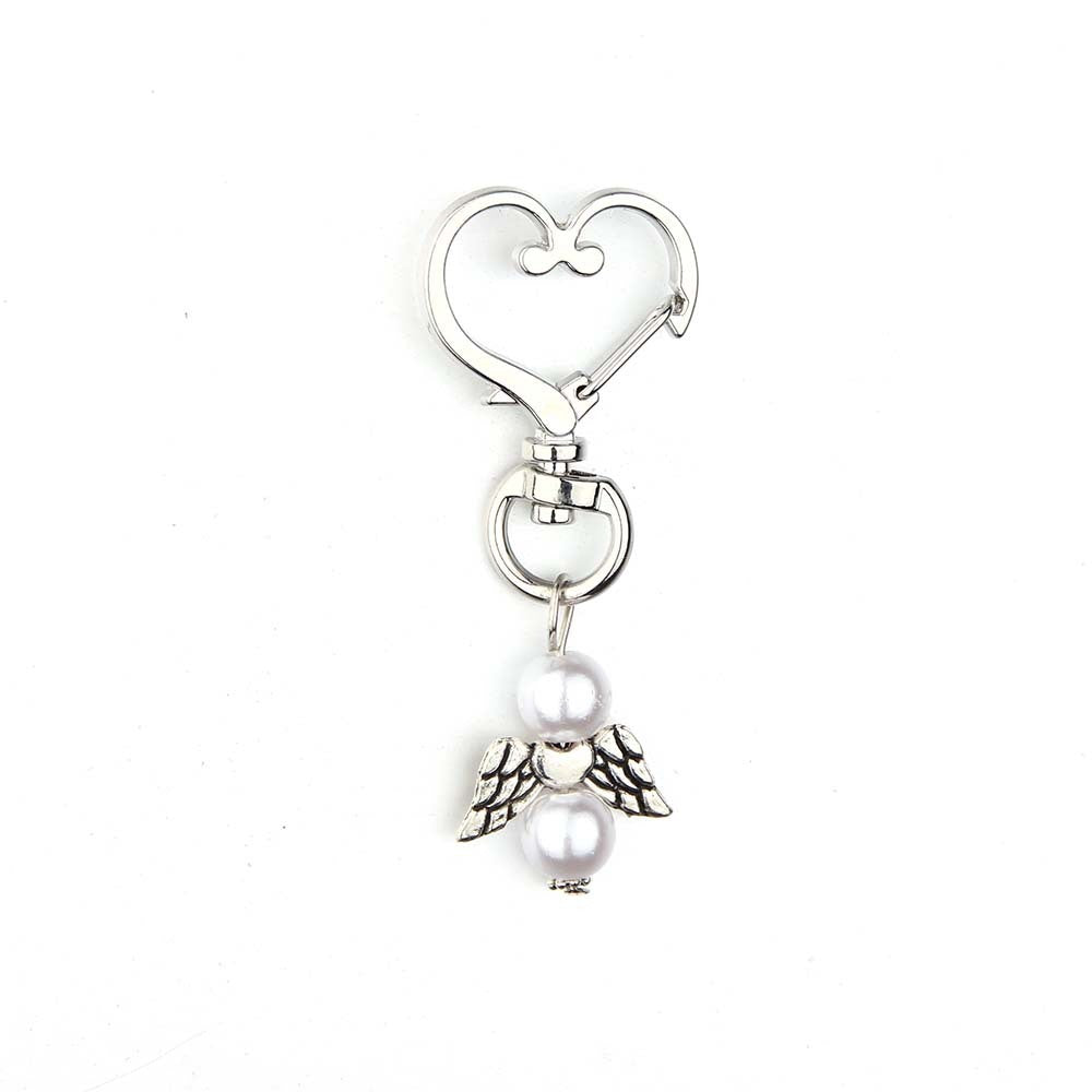 Baby Baptism Key Chain Angel Wing Pendant