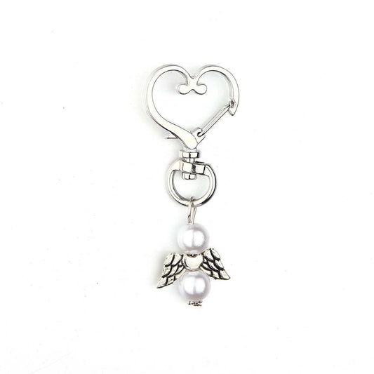Baby Baptism Key Chain Angel Wing Pendant
