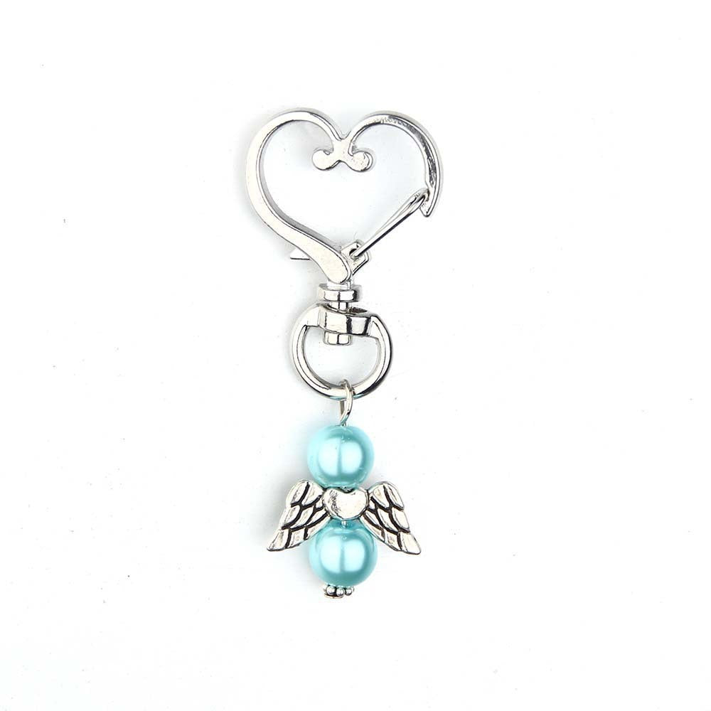 Baby Baptism Key Chain Angel Wing Pendant