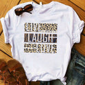 European And American Leopard Print Love Short Sleeve Shirt For Men And Women