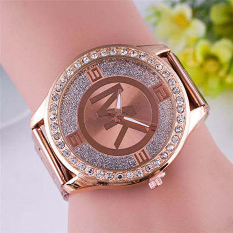 Alloy Diamond Fashion Trend Steel Band Men's Watch