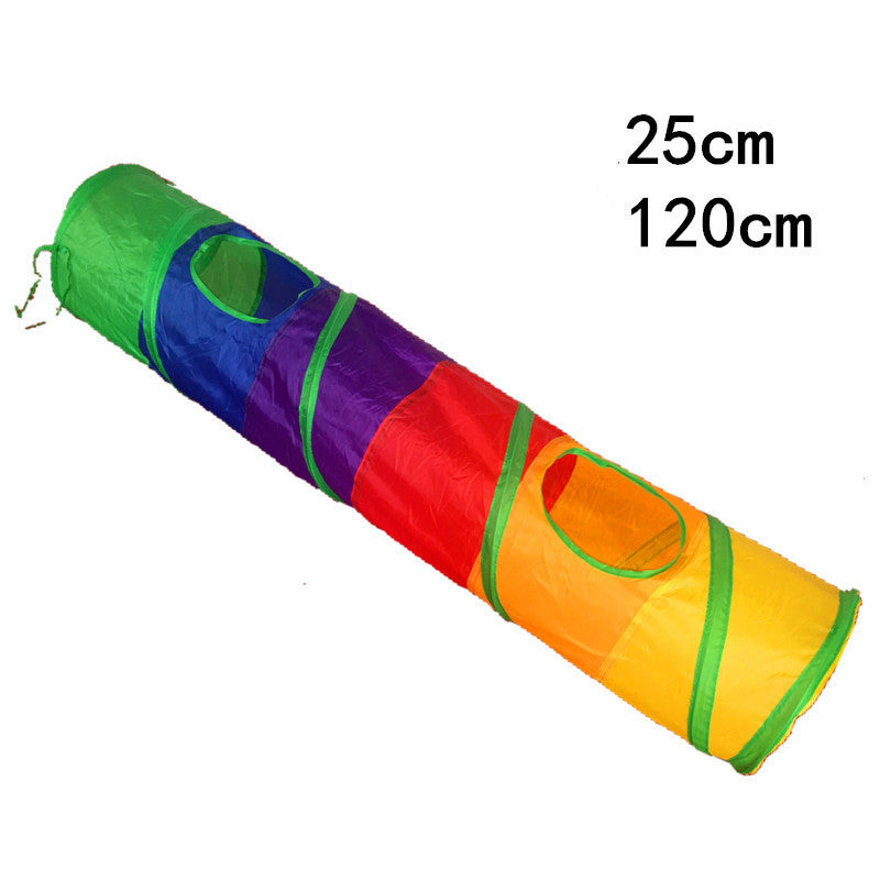 Rainbow Cat Tunnel Color Cat Climbing Frame Cat Litter