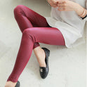 Stretch Plus Size Thermal Pants, Skinny Feet, Leather Pants