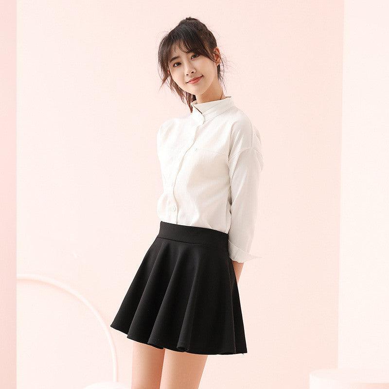 Spring Skirt With High Waist and A-line Is Thin