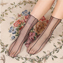 Mid-tube Transparent Korean All-match Breathable Women's Socks