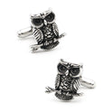 Animal Series Black Vintage Owl Cufflinks