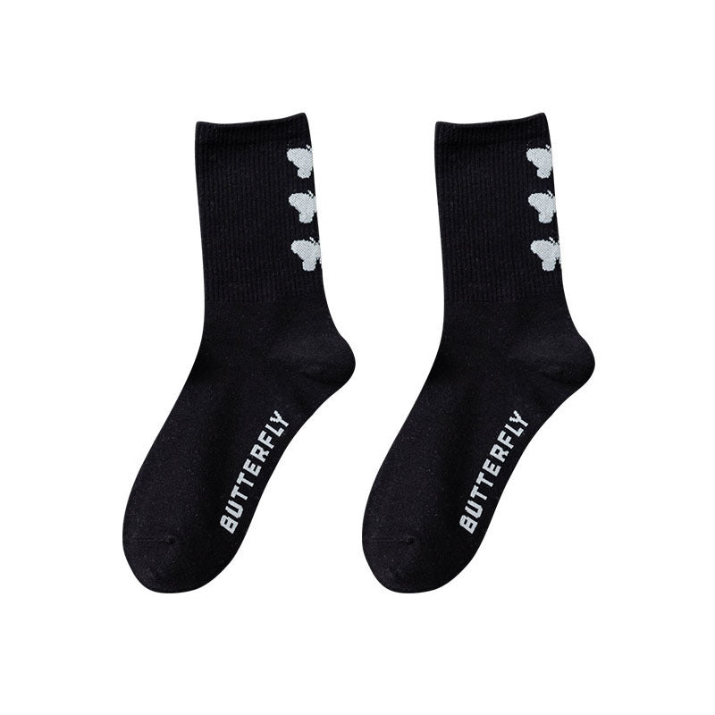 Explosive Style Socks Ladies Mid-Tube Butterfly Casual Women's Socks