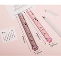 Student Creative Stationery Measuring Ruler Transparent Plastic