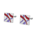 Square Color Drip Glaze Business Shirt Cufflinks