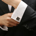 High-Quality Diamond-Studded Rose Gold Simple And Fashionable French Cufflinks