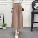 Summer Pleated Wide Leg Pants Thin Women's Eight Quarter Hakama
