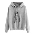 Loose Casual Printed Hooded Women's Sweater