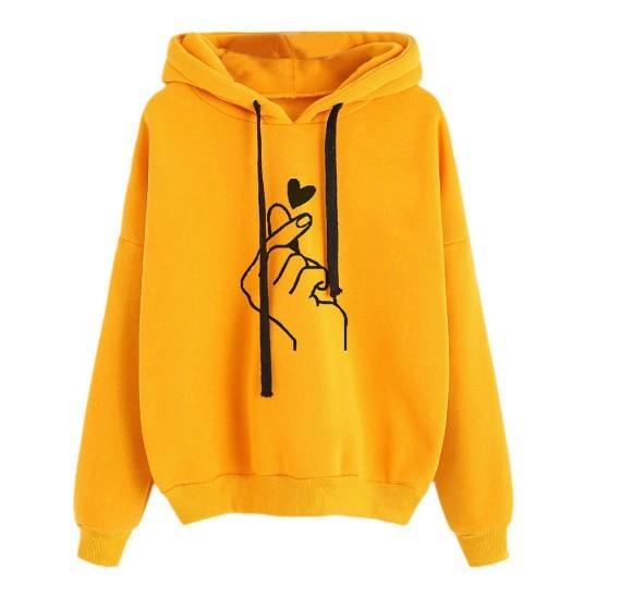 Loose Casual Printed Hooded Women's Sweater