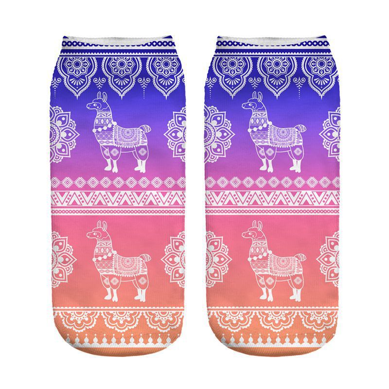 3D Digital Printed Alpaca Women's Pump Socks