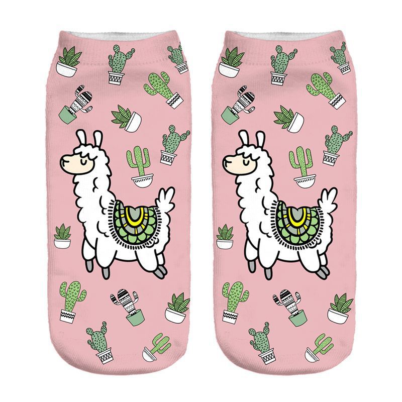 3D Digital Printed Alpaca Women's Pump Socks