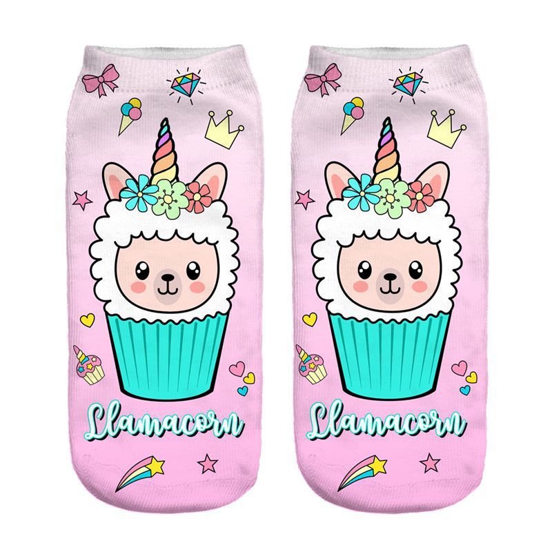 3D Digital Printed Alpaca Women's Pump Socks