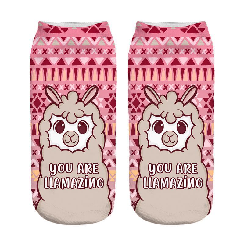 3D Digital Printed Alpaca Women's Pump Socks