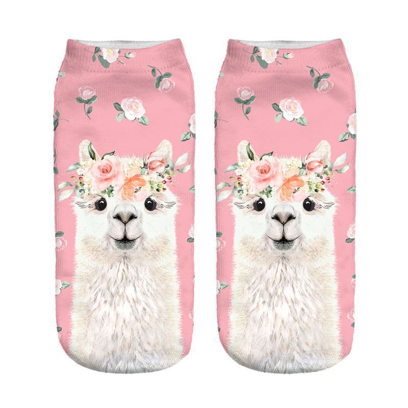 3D Digital Printed Alpaca Women's Pump Socks