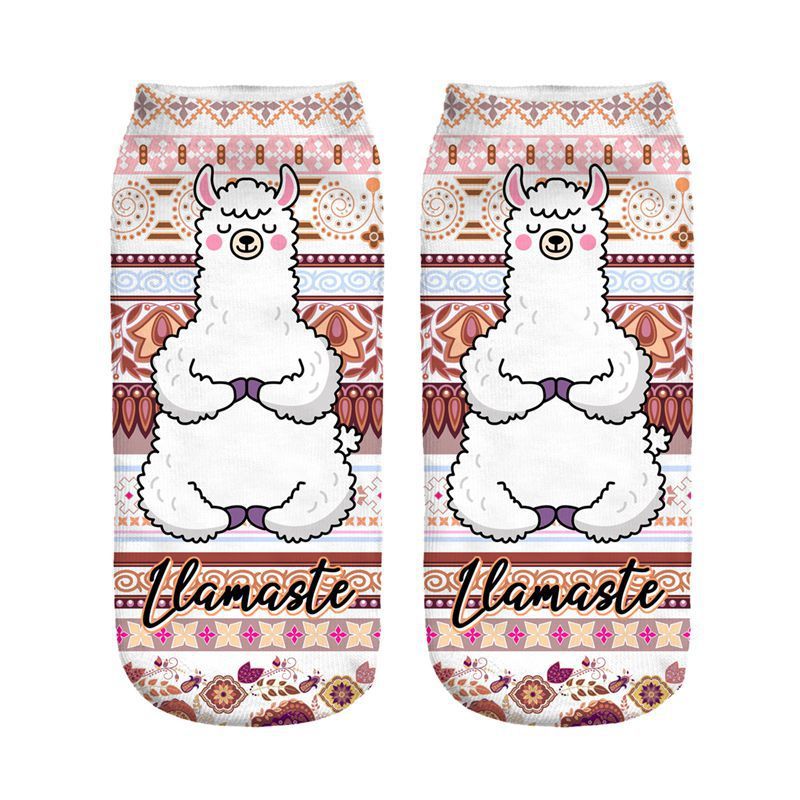 3D Digital Printed Alpaca Women's Pump Socks