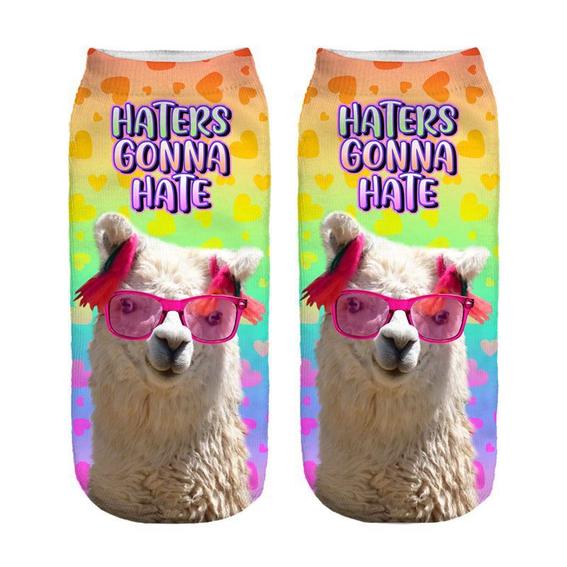 3D Digital Printed Alpaca Women's Pump Socks