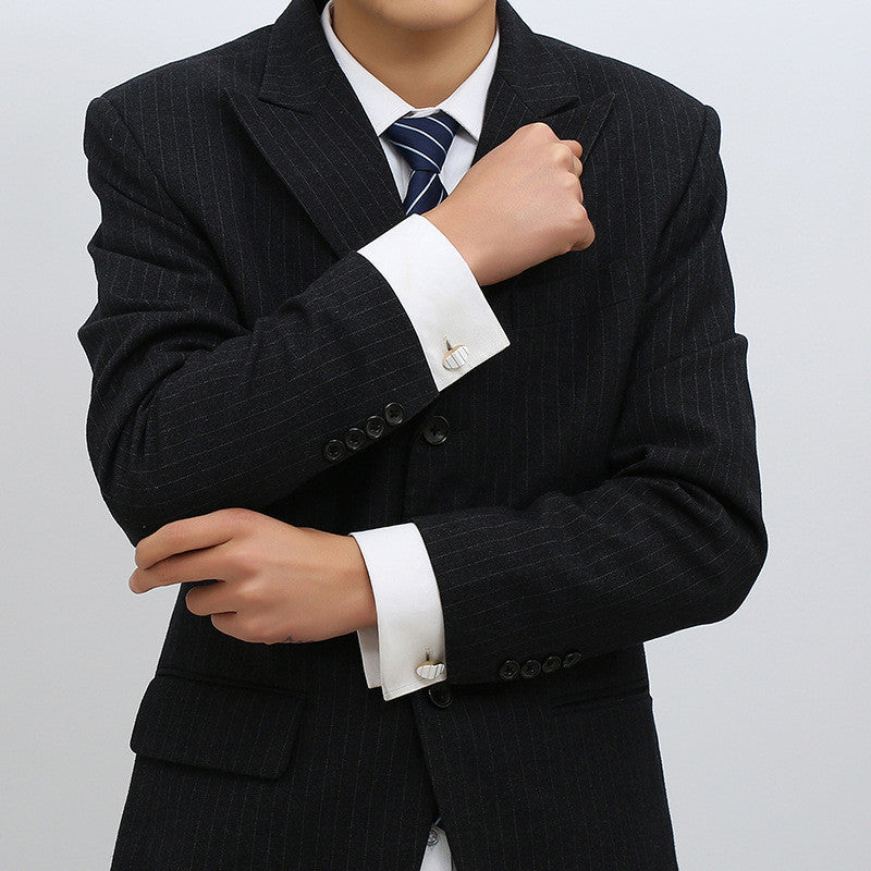 Men's Enamel Business Wedding Sleeve Nail Suit Sleeve