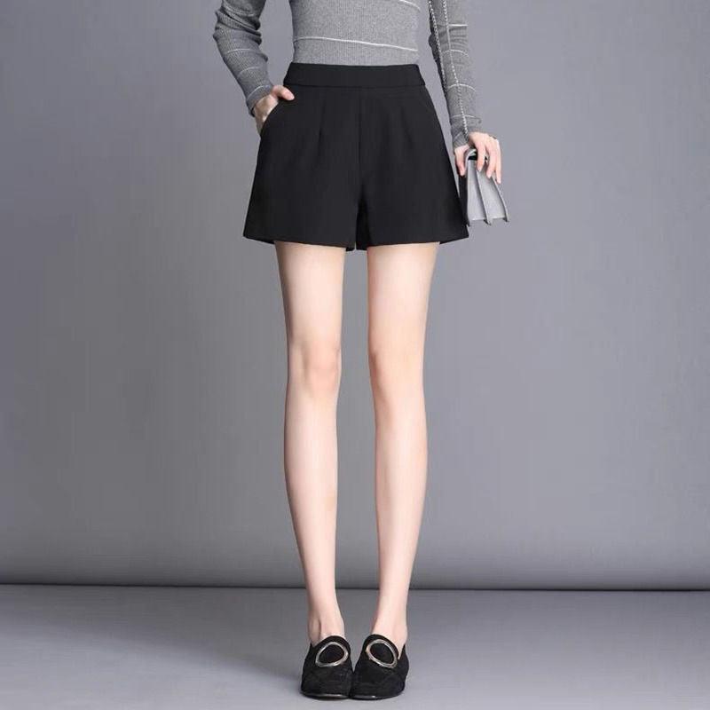 A-line Plus Size Shorts Women Spring and Autumn High Waist Wide Legs